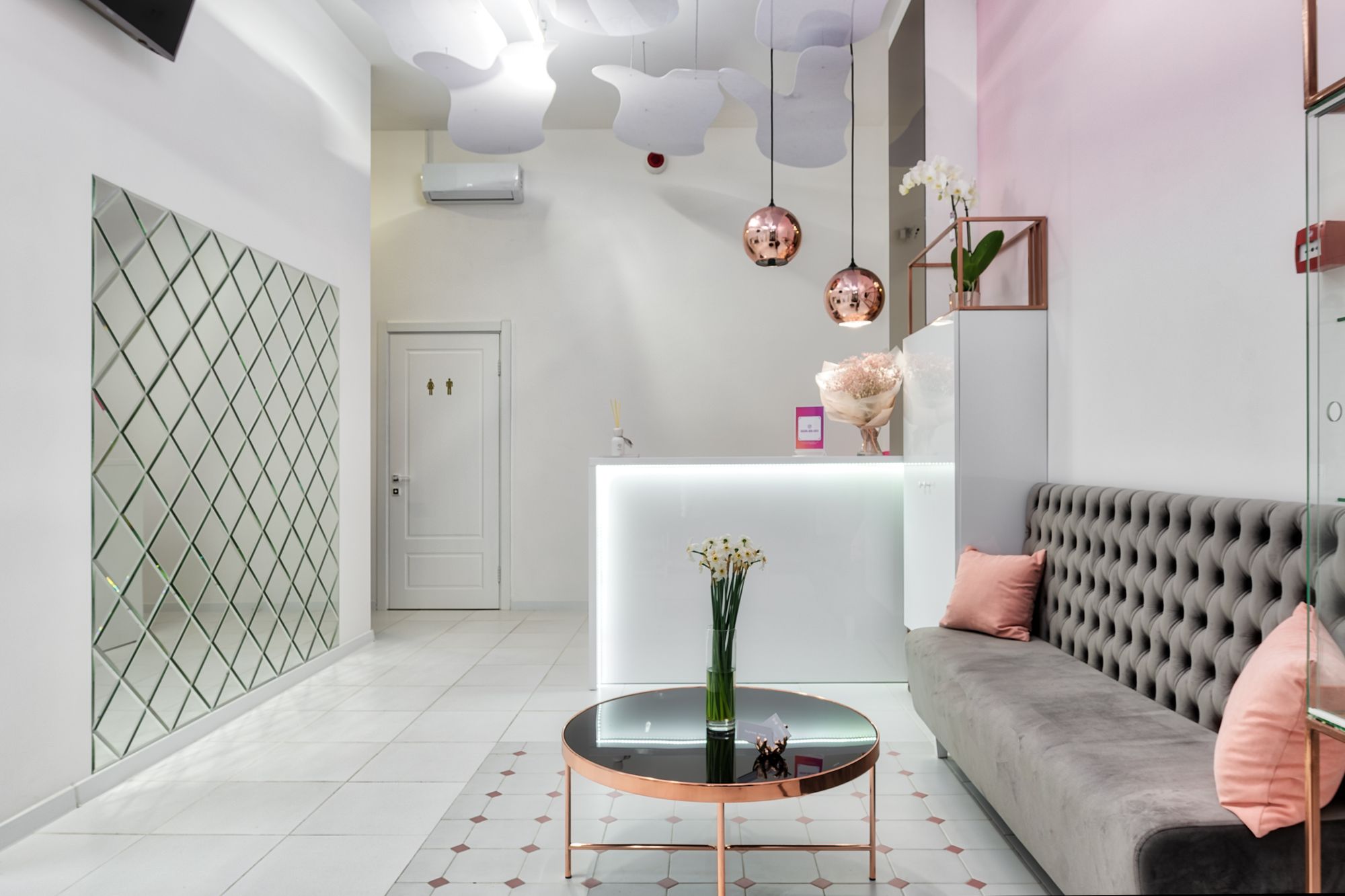 Premium salon lounge interior